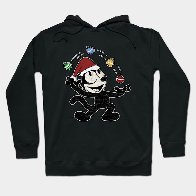 Felix the cat - Christmas Hoodie by valentinahramov